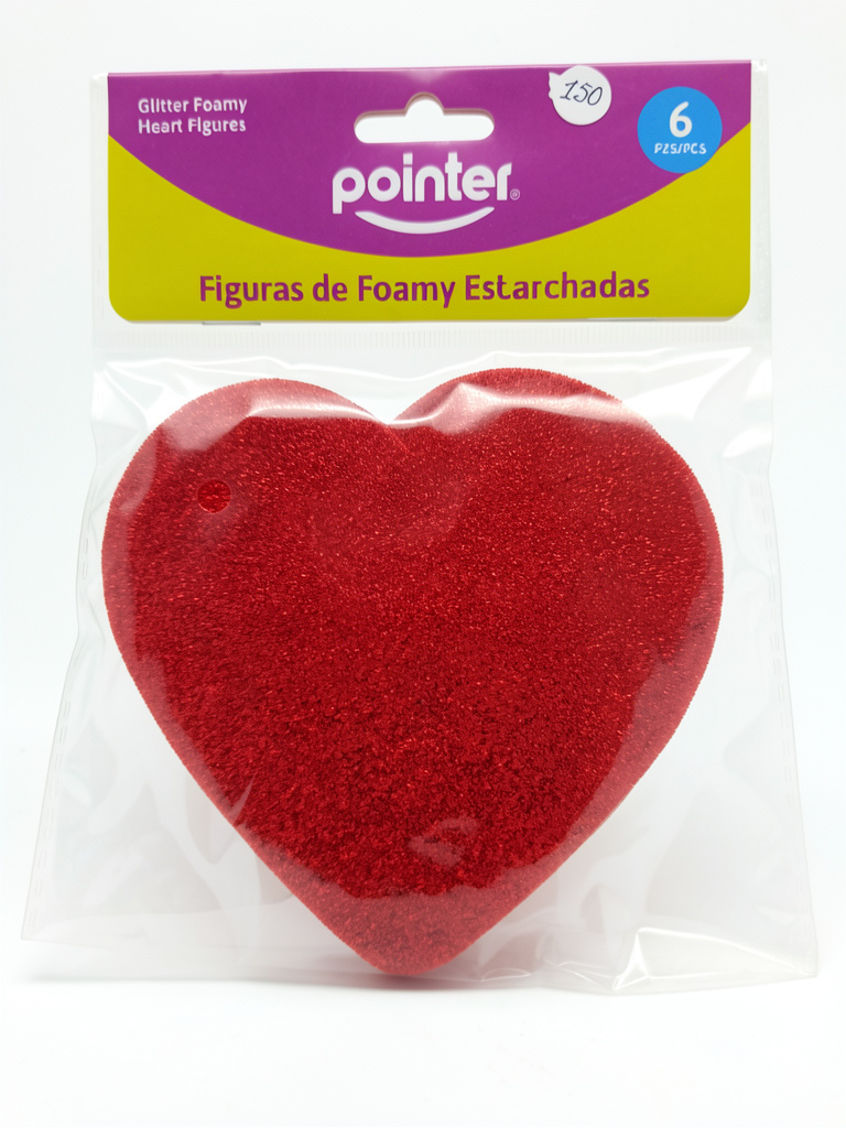 Foami forma de corazón 6 piezas