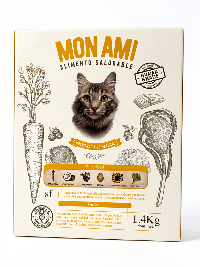 Mon Ami Human Grade Gato 1,4 Kg.