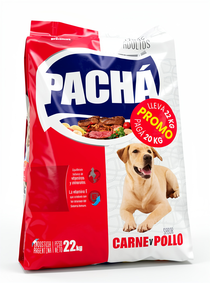 Pacha Carne Perro Adulto 22 Kg.