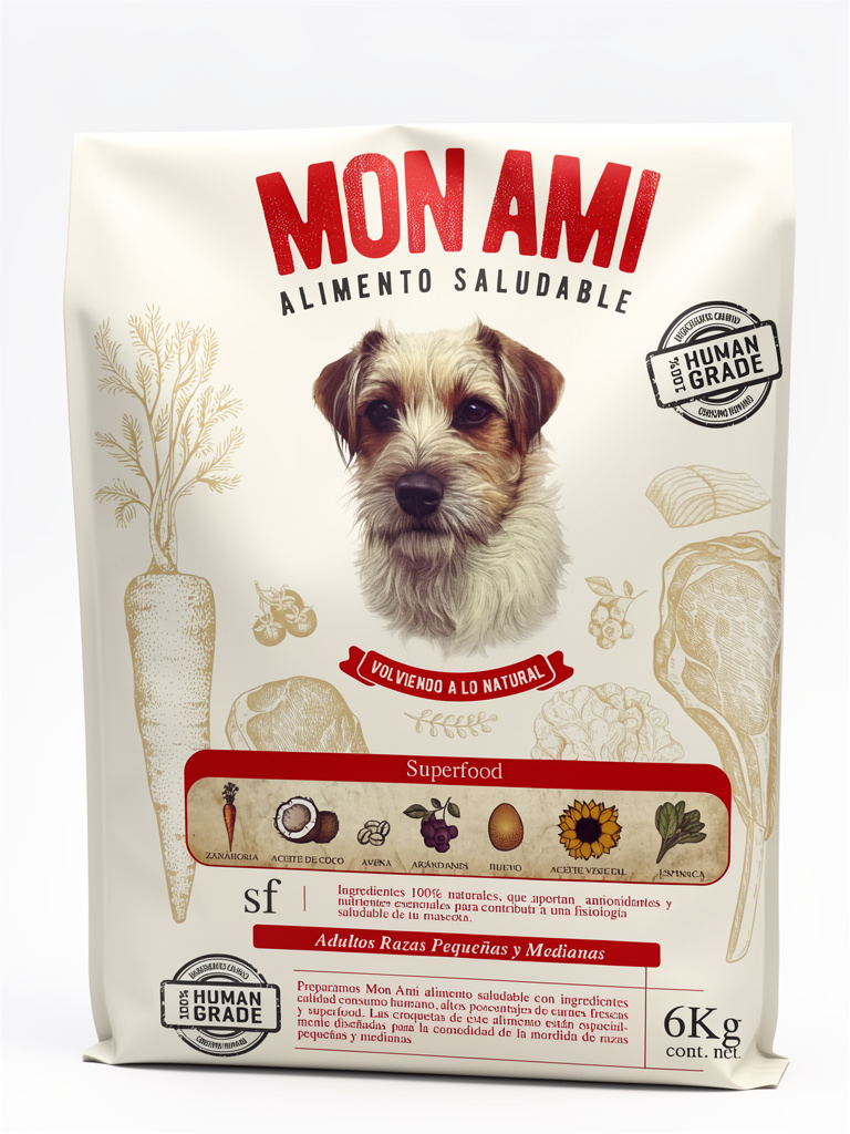 Mon Ami Human Grade Razas PyM 6 Kg.