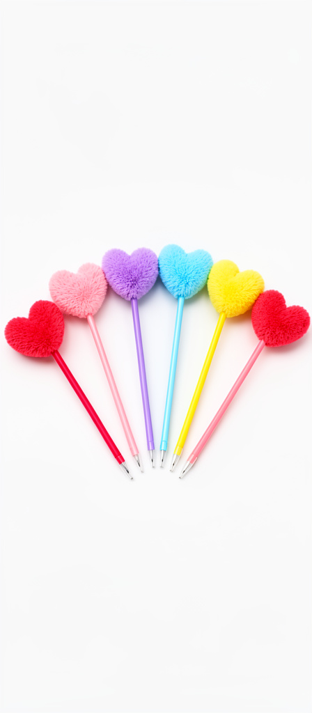 Boligrafos de ponpon de Corazon
