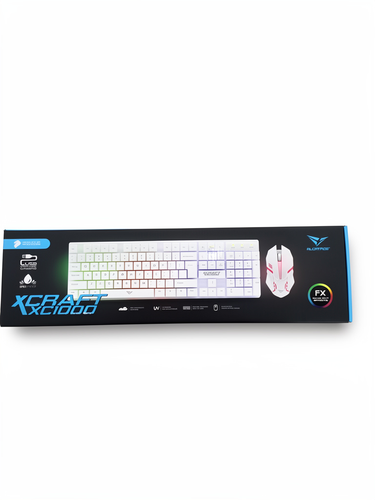 Combo mouse y teclado Xcraftxc1000 BLANCO