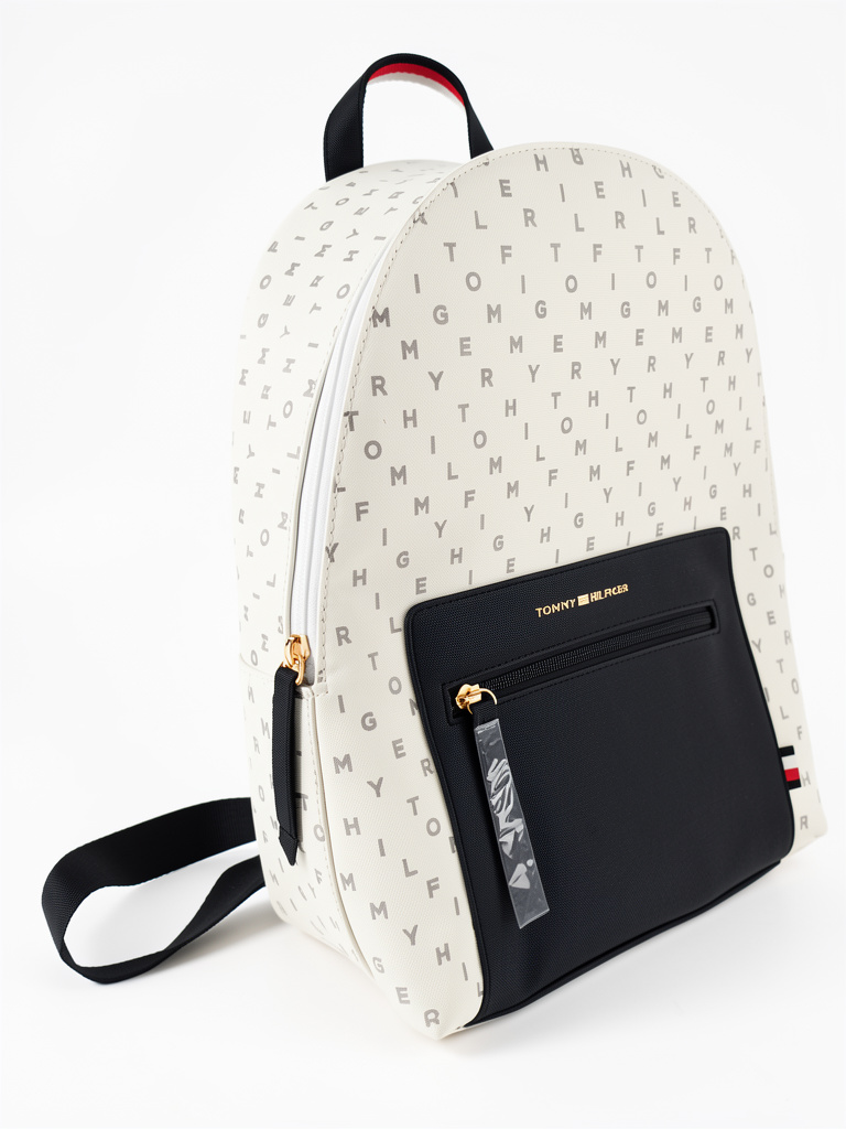 Bulto Tommy blanco con azul
