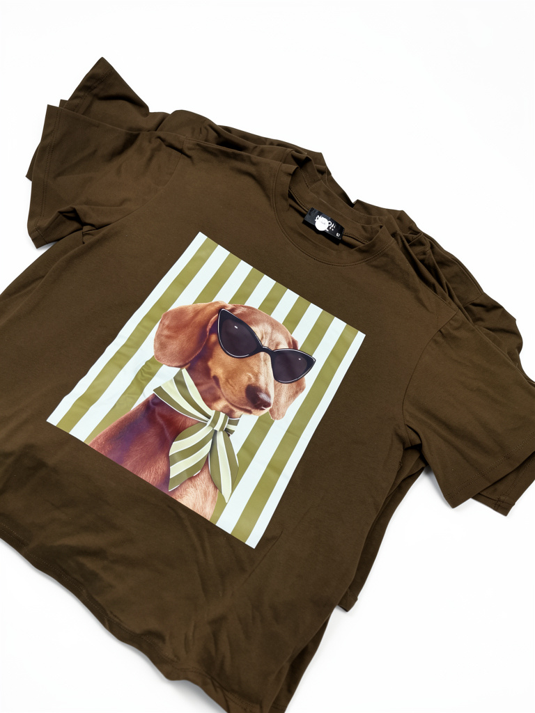 Blusa café perro
