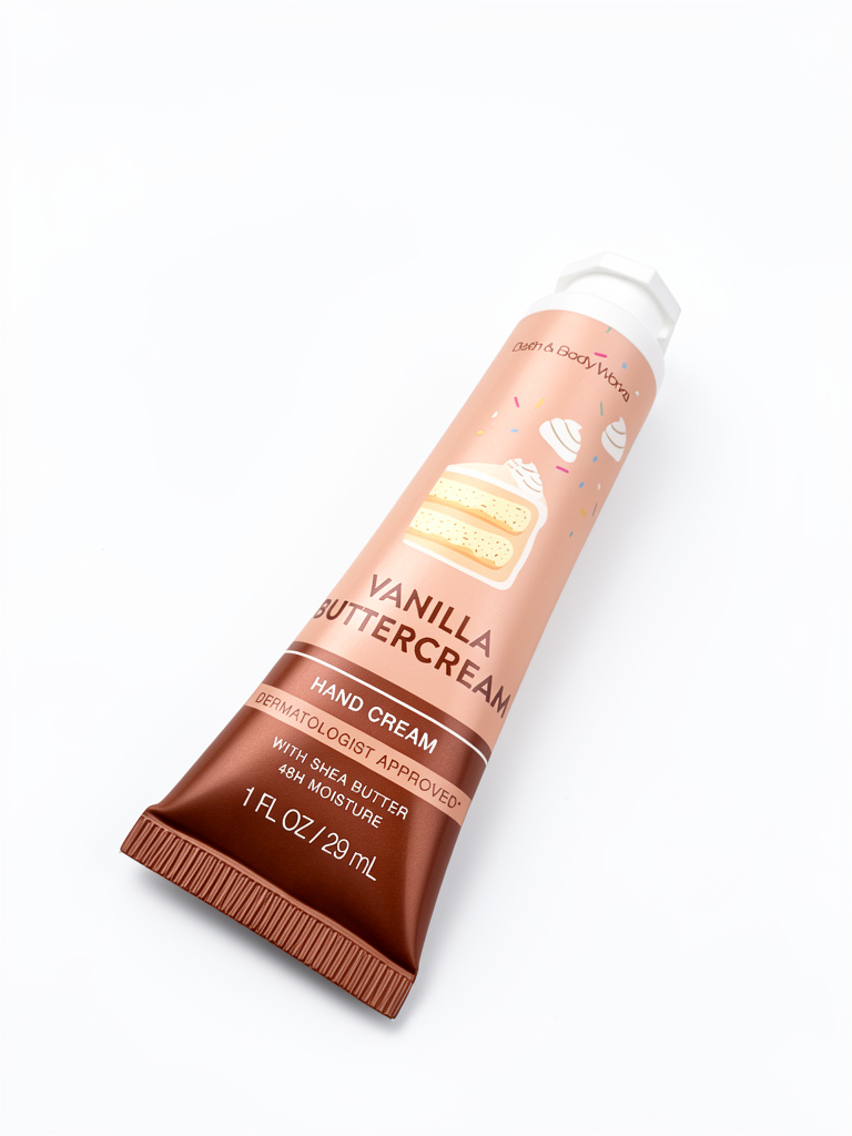 Crema de manos mini Bath and Body de vainilla butter crema