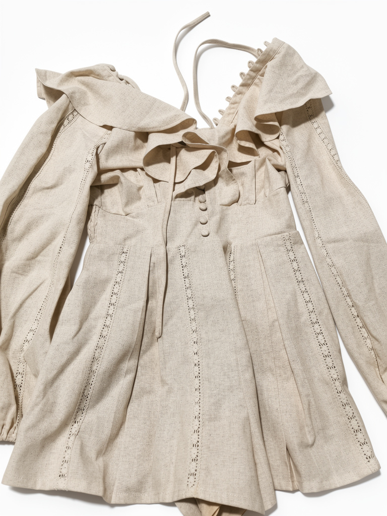 Vestido de lino corto