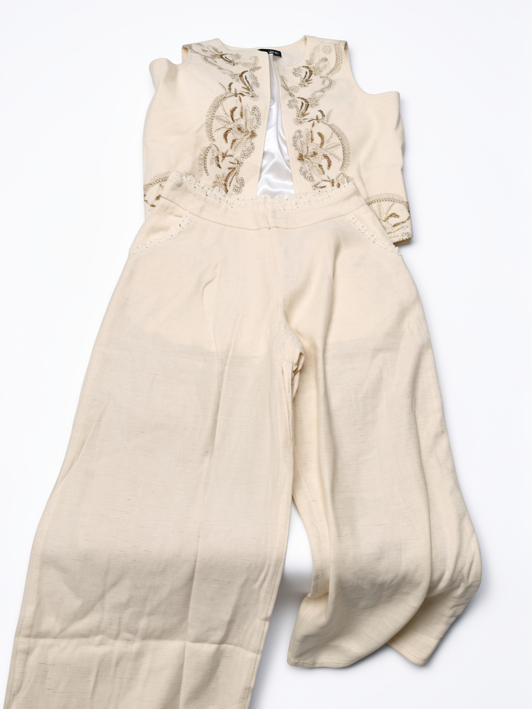 Set de lino color beige