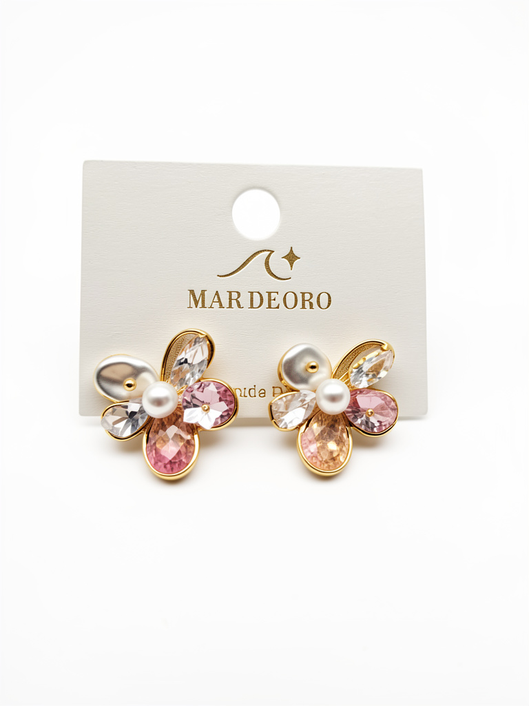 Aretes de florcita lila