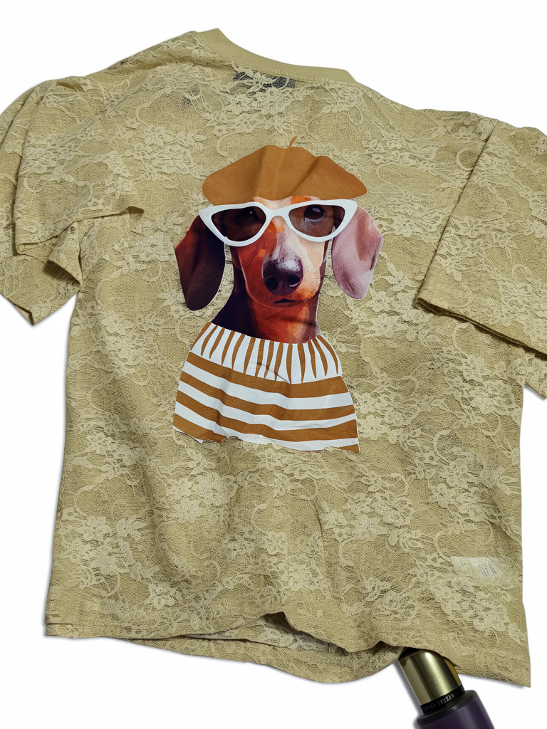 Blusa de perro de encaje