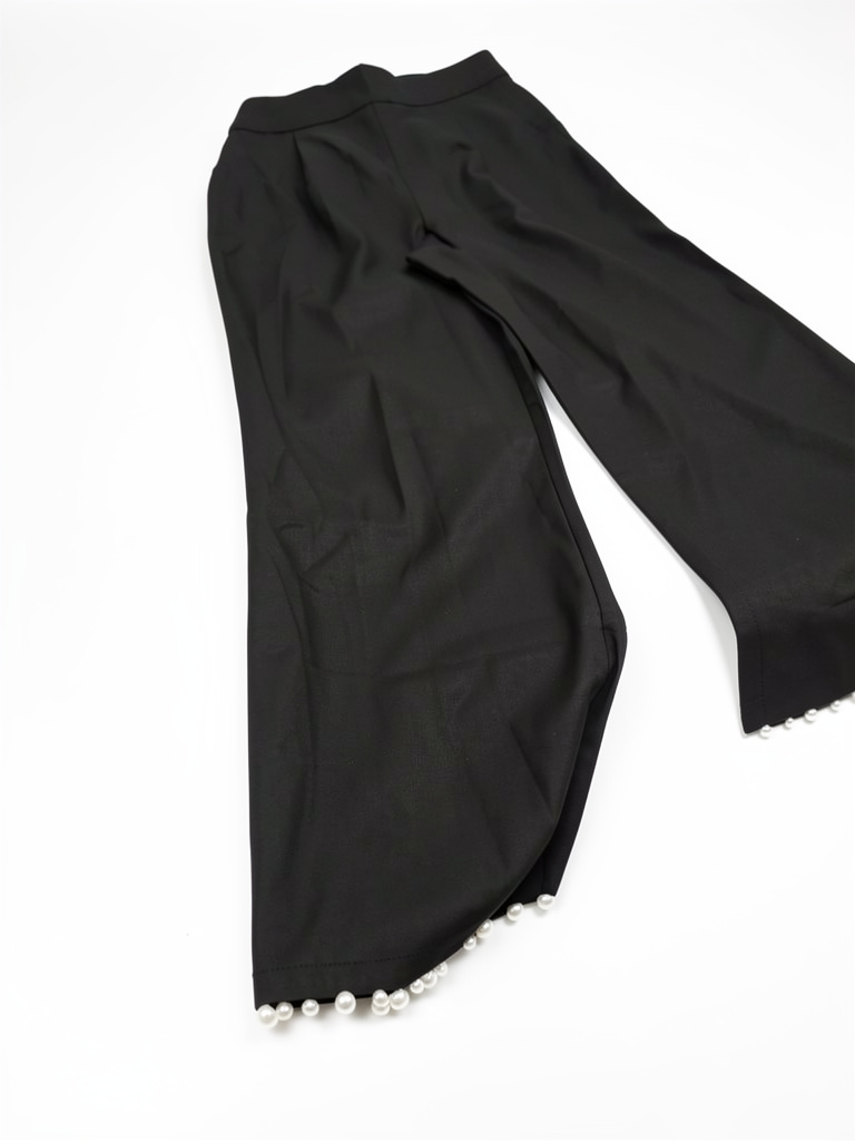 Set tendencia negro con perlitas