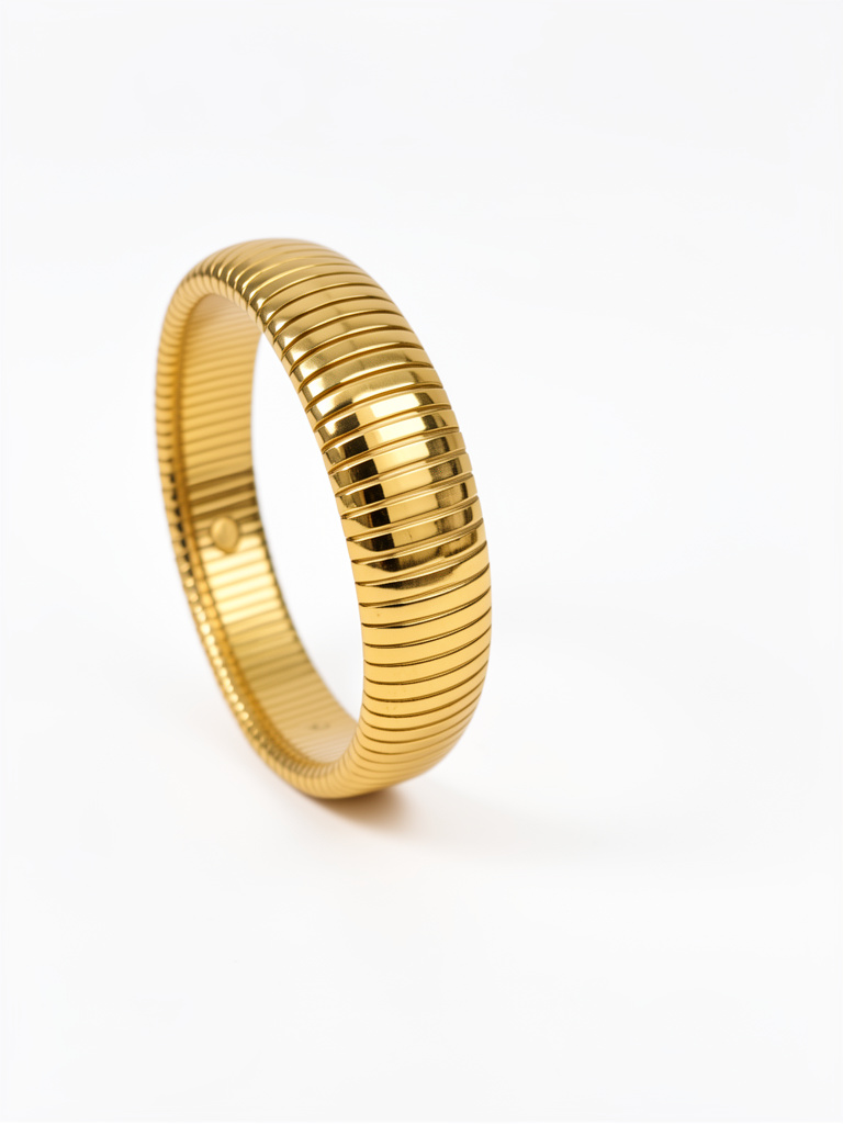Pulsera gruesa dorada