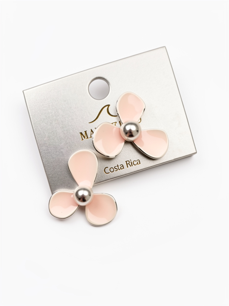 Aretes florcita rosada