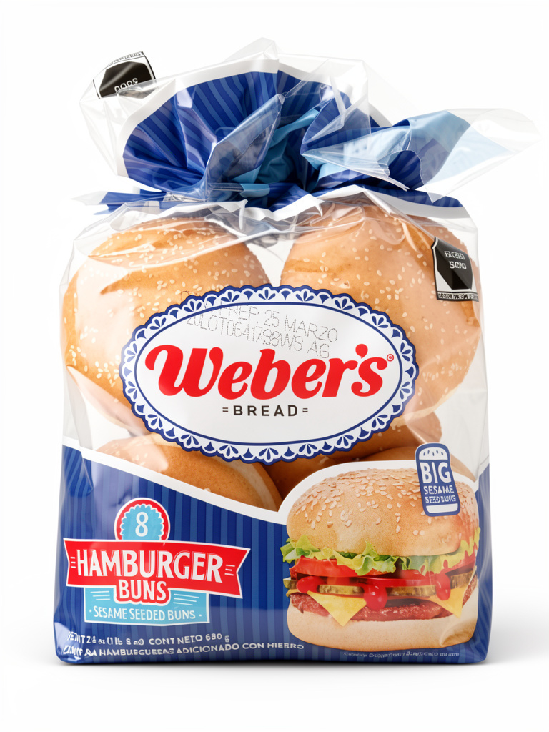 PAN WEBERS HAMBURGER 680GR