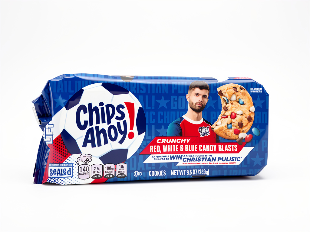 GALLETA CHIPS AHOY RED WHITE Y BLUE CANDY BLASTS 269GR