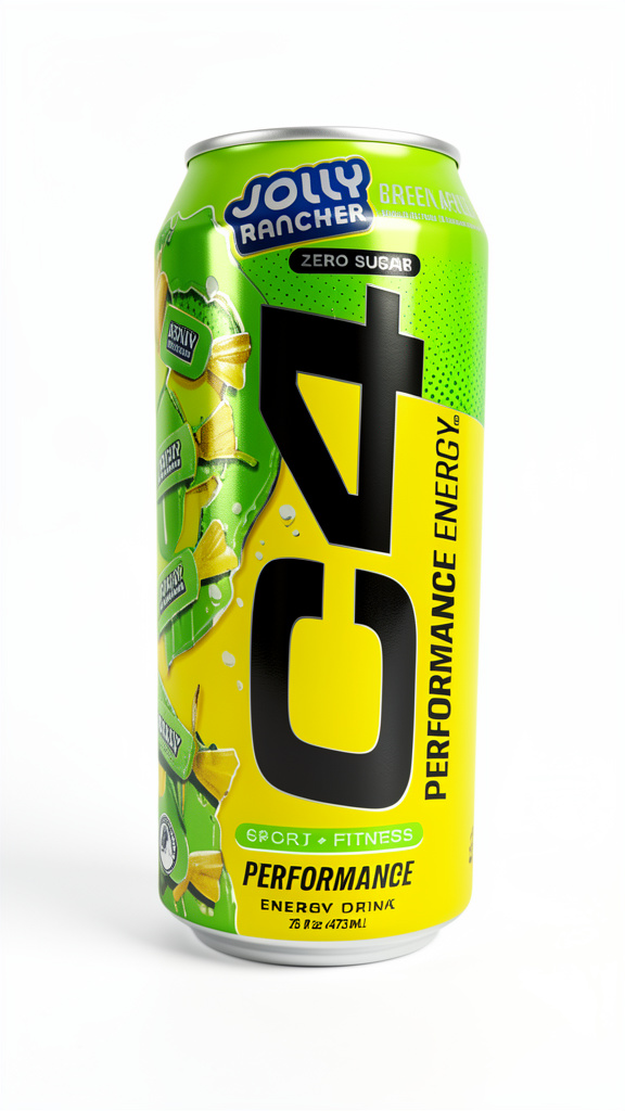BEBIDA ENERGIZANT C4 ENERGY JOLLY RANCHER GREEN APPLE ZERO 473ML