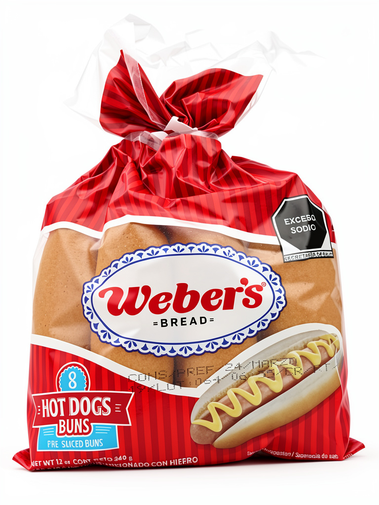 PAN WEBERS HOT DOGS 340GR