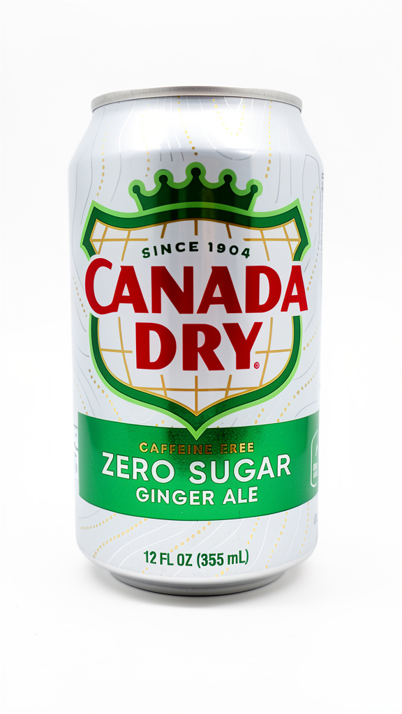 SODA CANADA DRY ZERO SUGAR GINGER ALE 355ML