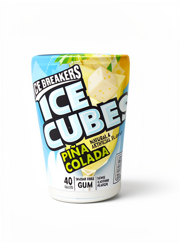 CHICLE  ICE CUBES PIÑA COLADA 40PZS