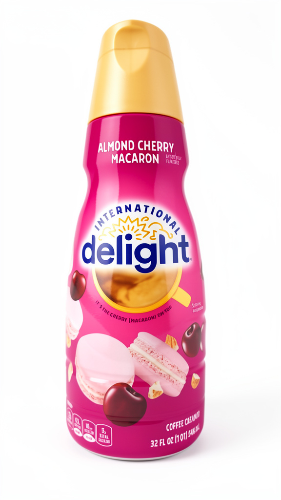 CREMA PARA CAFE DELIGHT ALMOND CHERRY MACARON 946ML
