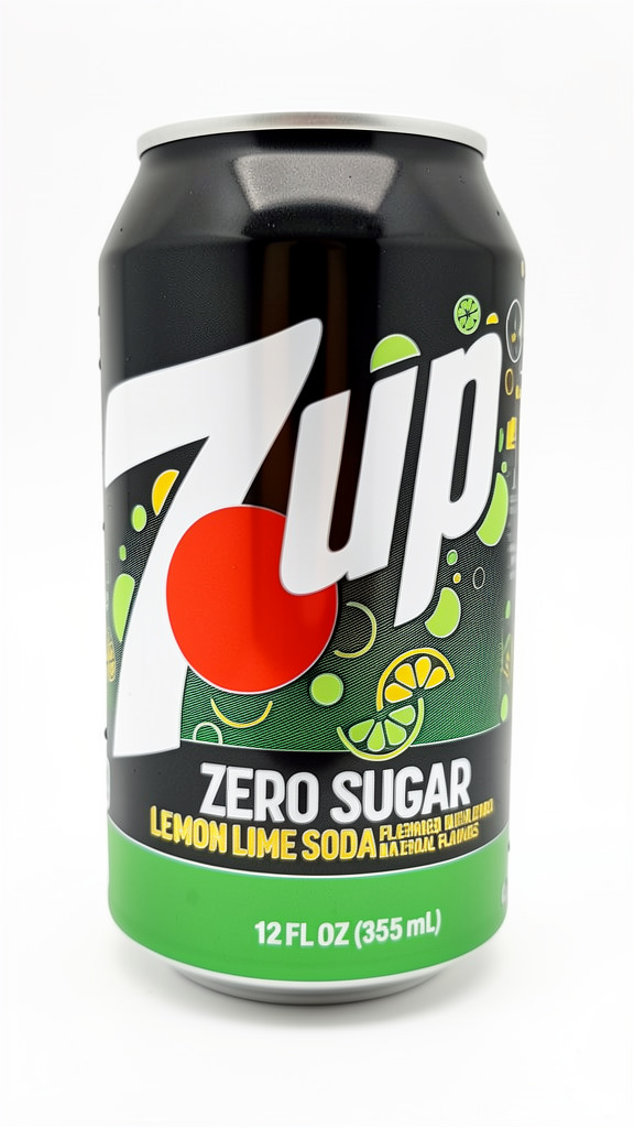 SODA 7UP ZERO SUGAR LEMON LIME 355ml