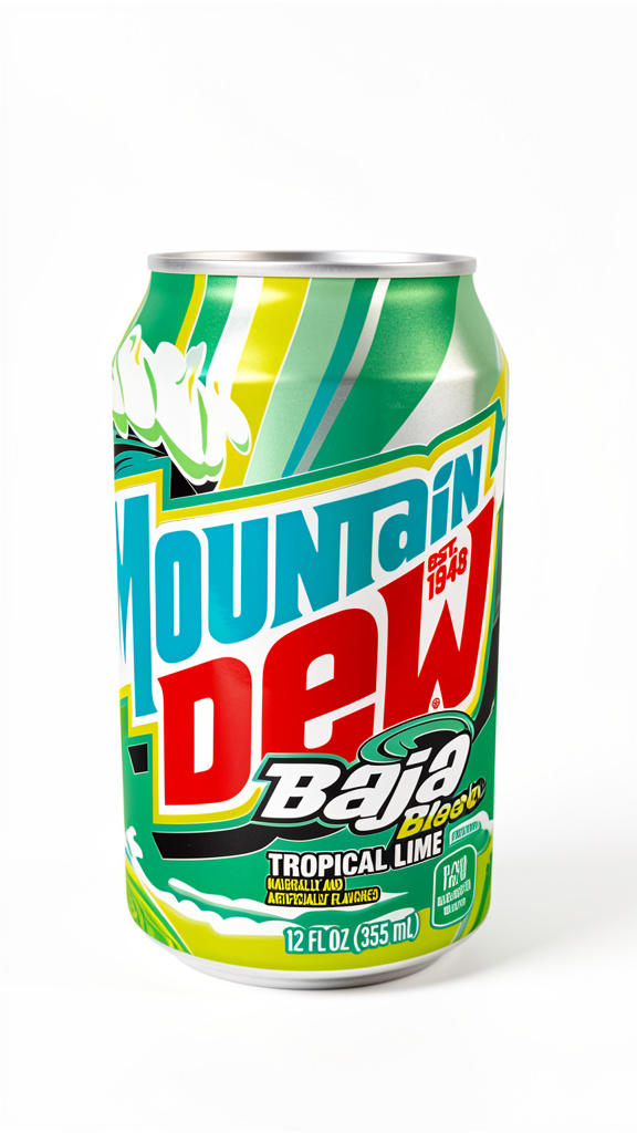 SODA MOUNTAIN DEW TROPICAL LIME 355ML