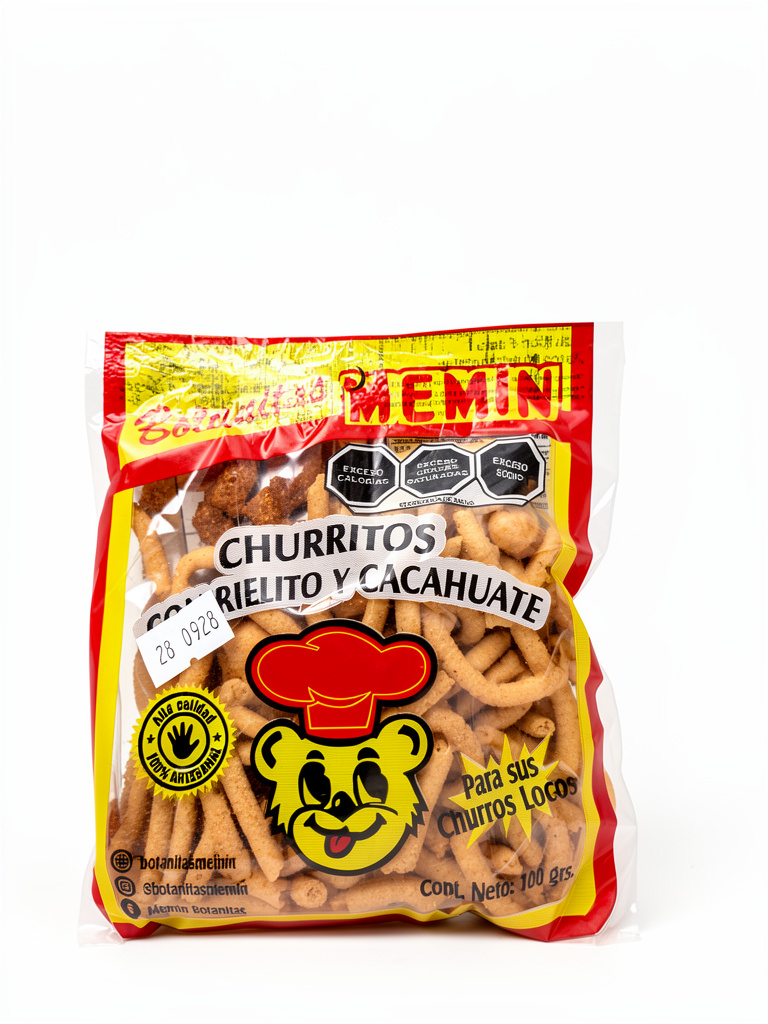 CHURRITO MEMIN REALITO Y CACAHUATE 100GR
