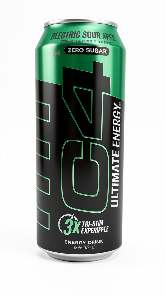 BEBIDA ENERGIZANTE C4 ELECTRIC SOUR APPLE ZERO SUGAR 473ML