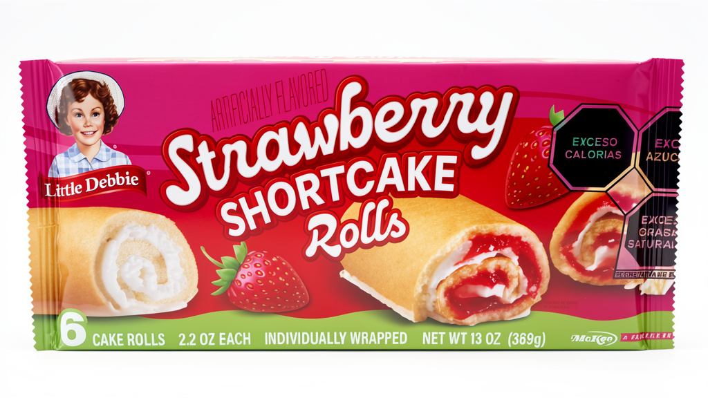 LITTLE DEBBIE STRAWBERRY SHORTCAKE ROLLS 369GR