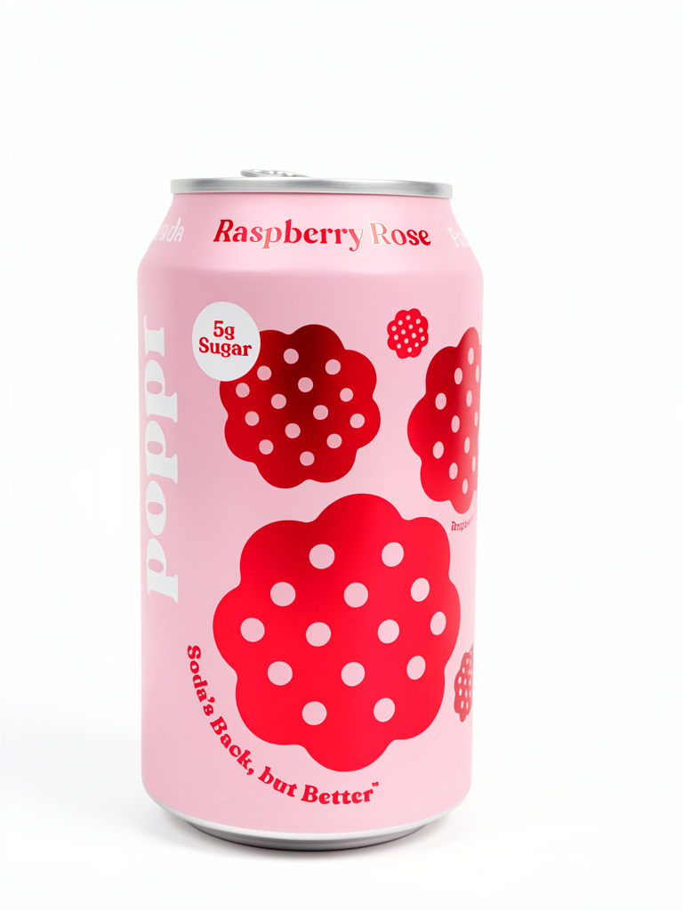 BEBIDA POPPI RASPBERRY ROSE 355ML