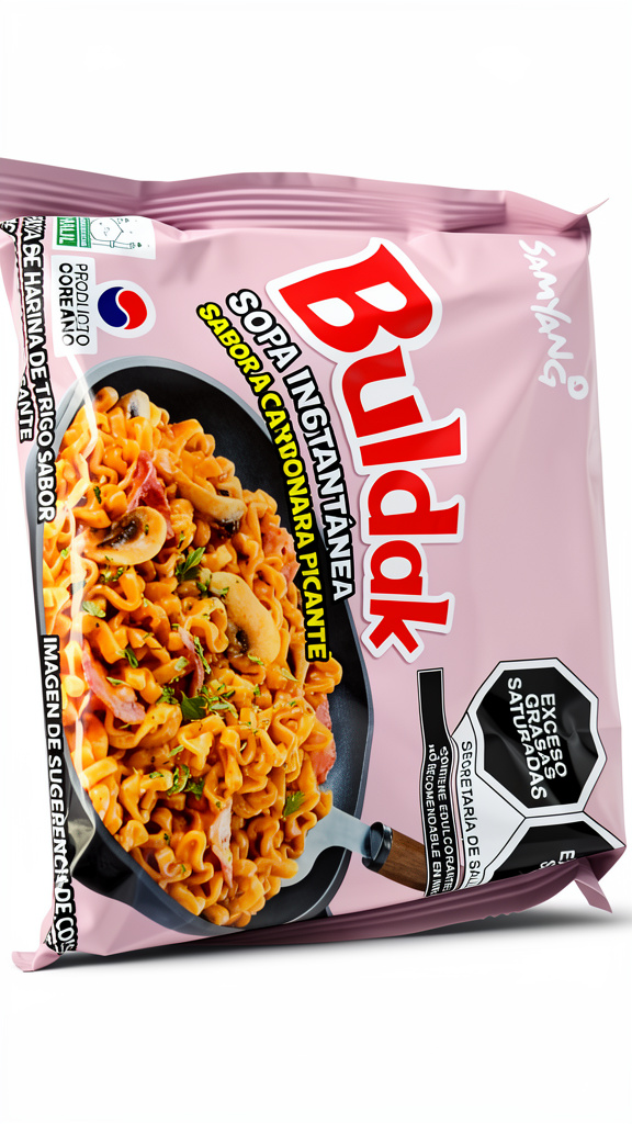 SOPA INSTANTANEA BULDAK CARBONARA PICANTE 130GR
