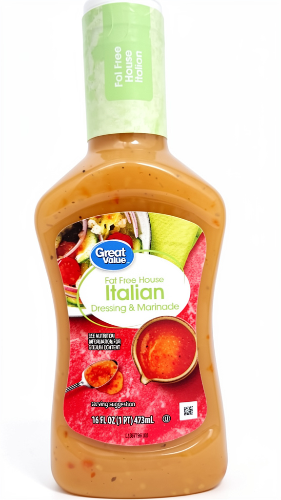 ADEREZO GREAT VALUE FAT FREE HOUSE ITALIAN 473ML