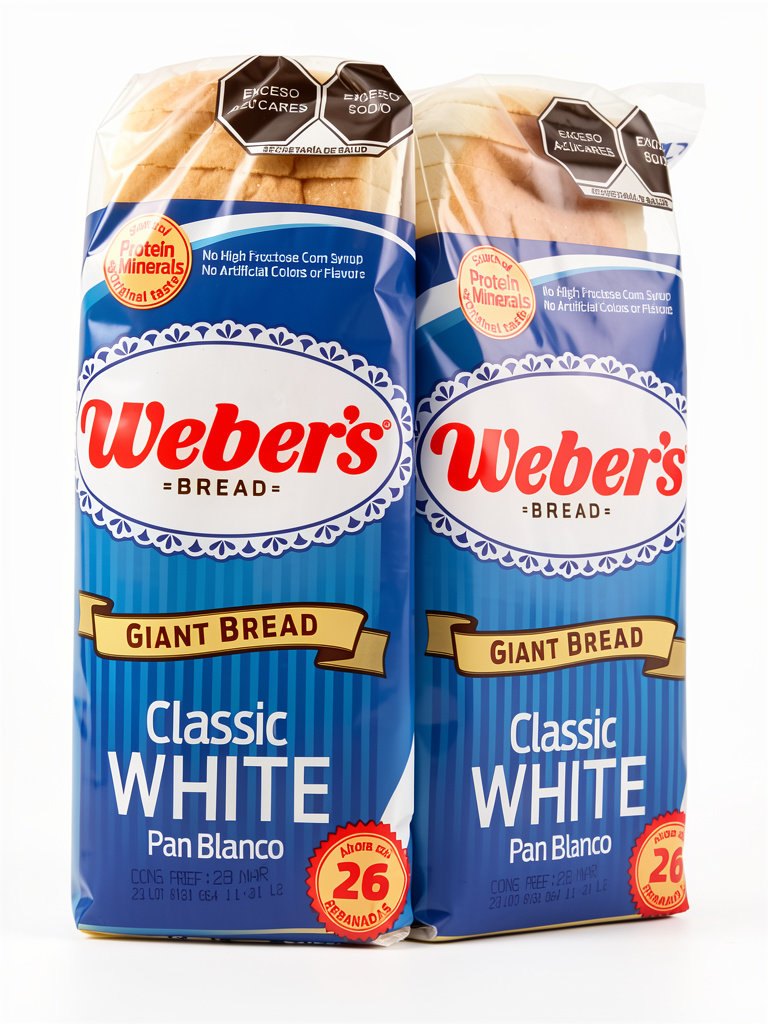 PAN WEBERS GIANT BREAD CLASSIC WHITE 680GR