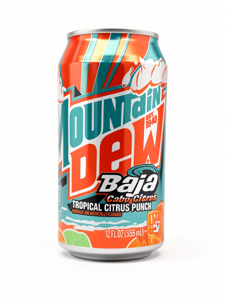 SODA MOUNTAIN DEW BAJA TROPICAL CITRUS 355ML
