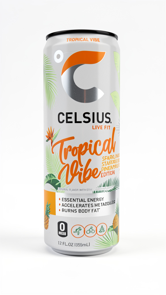 BEBIDA ENERGIZANTE CELSIUS TROPICAL VIBE 355ML
