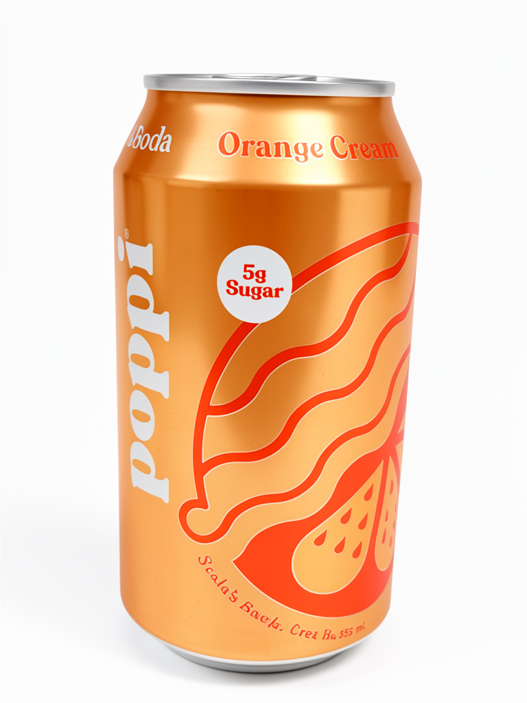 BEBIDA CARBONATADA POPPI ORANGE CREAM 355 ML