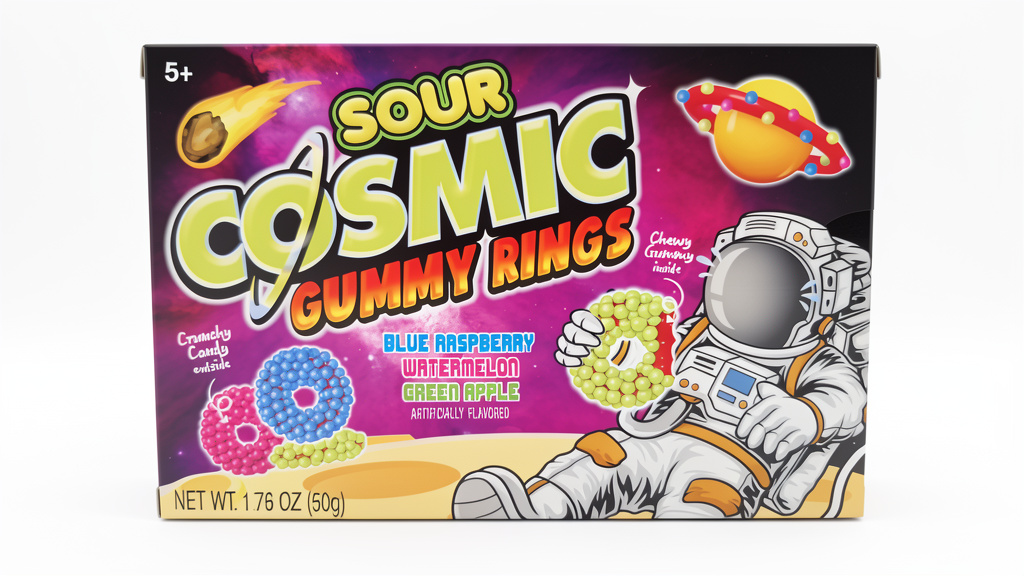 GOMITAS SOUR COSMIC GUMMY RINGS 50G