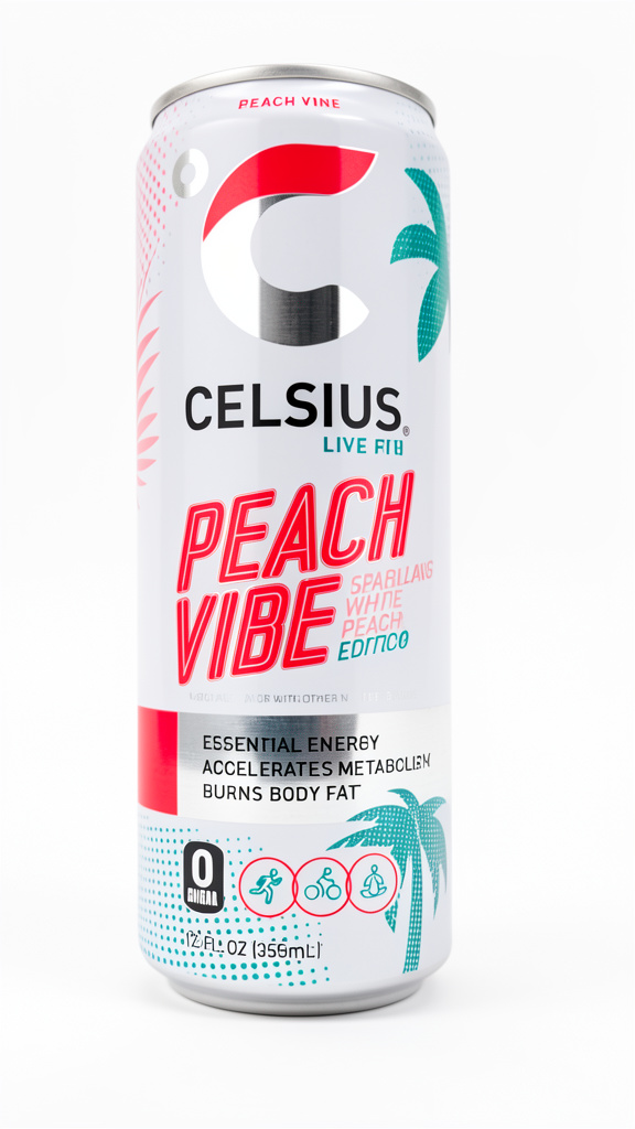 BEBIDA ENERGIZANTE CELSIUS PEACH VIBE 355ML