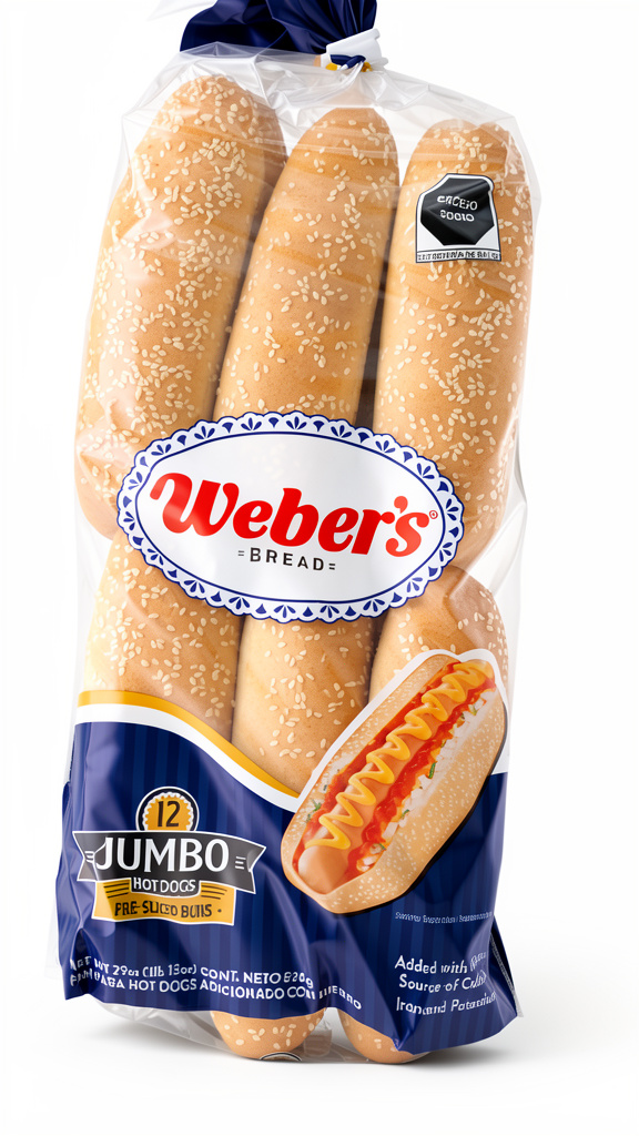 PAN WEBERS JUMBO HOTDOG 820GR