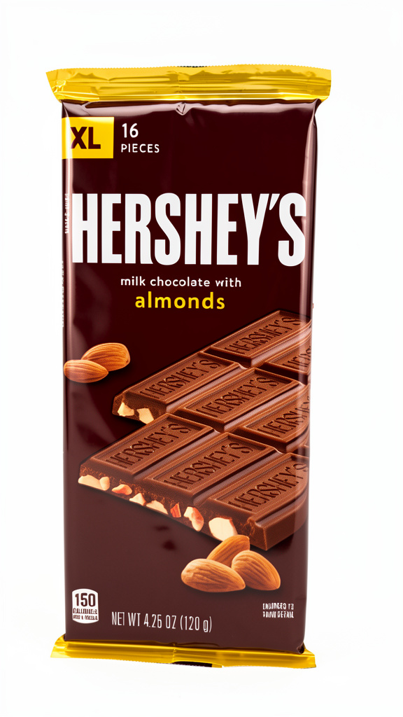 CHOCOLATE HERSHEYS ALMONDS 120GR