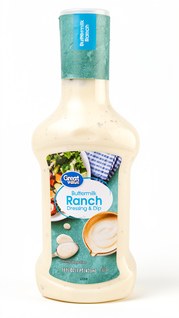 ADEREZO GREAT VALUE BUTTERMILK RANCH DRESSING & DIP 473ML