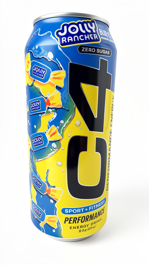 BEBIDA ENERGIZANT C4 ENERGY JOLLY RANCHER BLUE RASPBERRY ZERO SUGAR 473ML