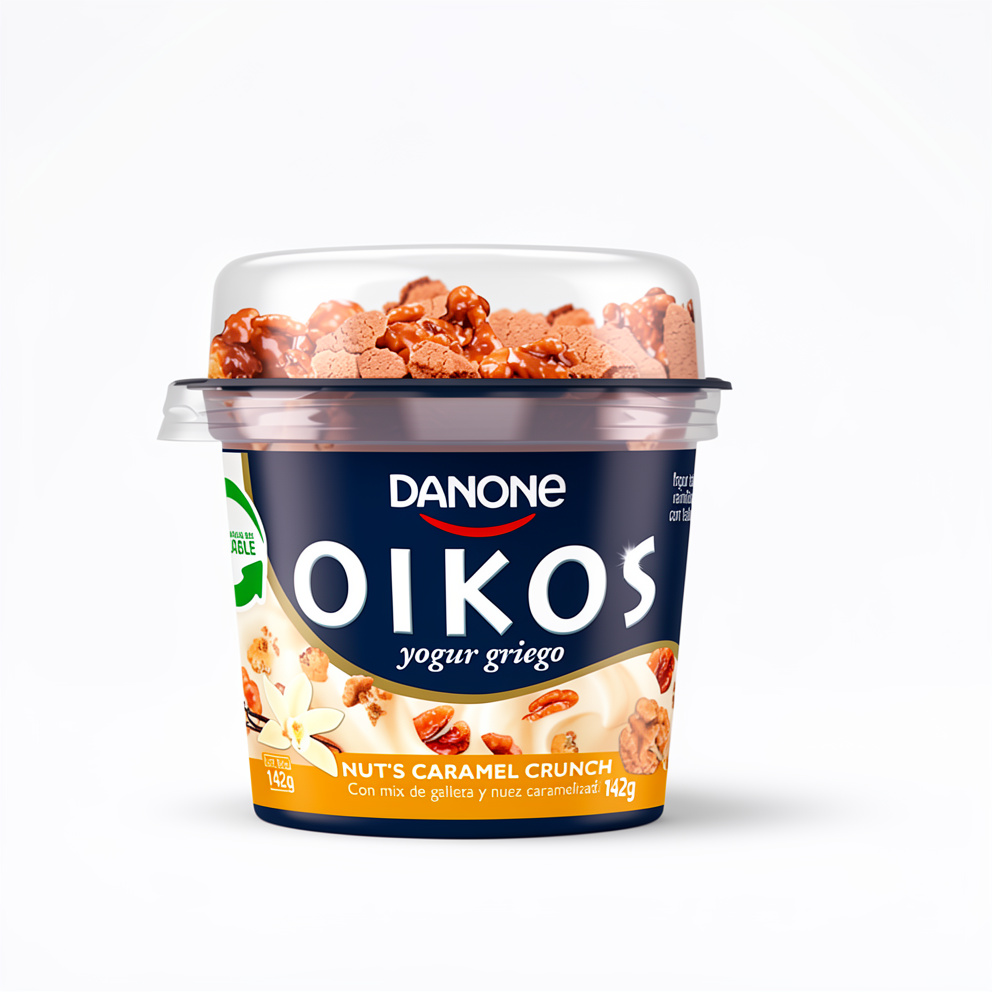 YOGURT DANONE OIKOS  NUTS CARAMEL CRUNCH 142GR