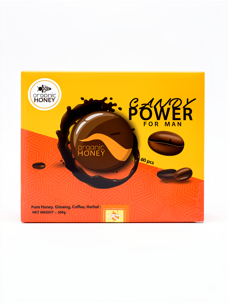 Organic Honey Candy Power para hombre 60 unidades