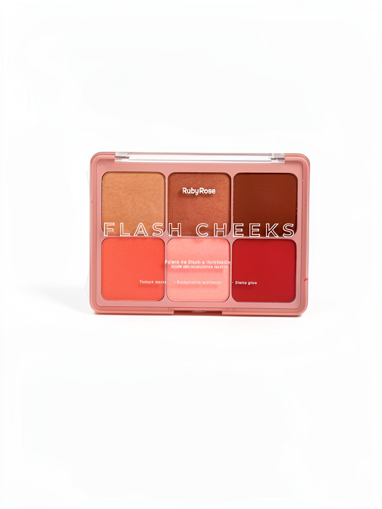 Paleta Ruby Rose Flash Cheeks rubor iluminador