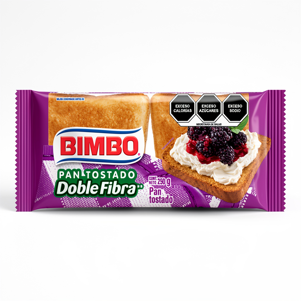Bimbo Pan Tostado Doble Fibra