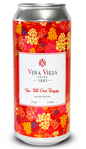 Vino viña vieja lata borgoña 473ml