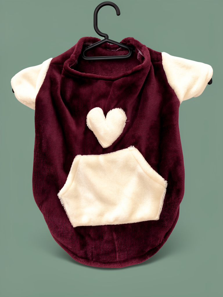 Abrigo morado con corazon y bolsillo (M)