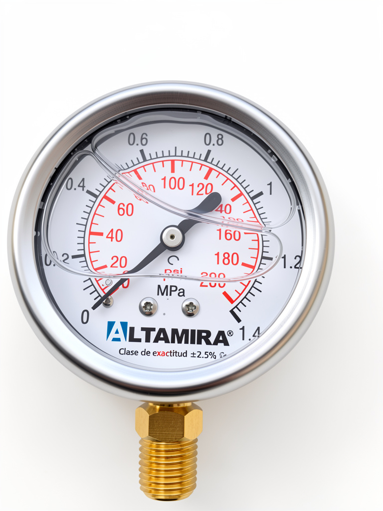 Altamira manómetro Glicerina 200 Psi