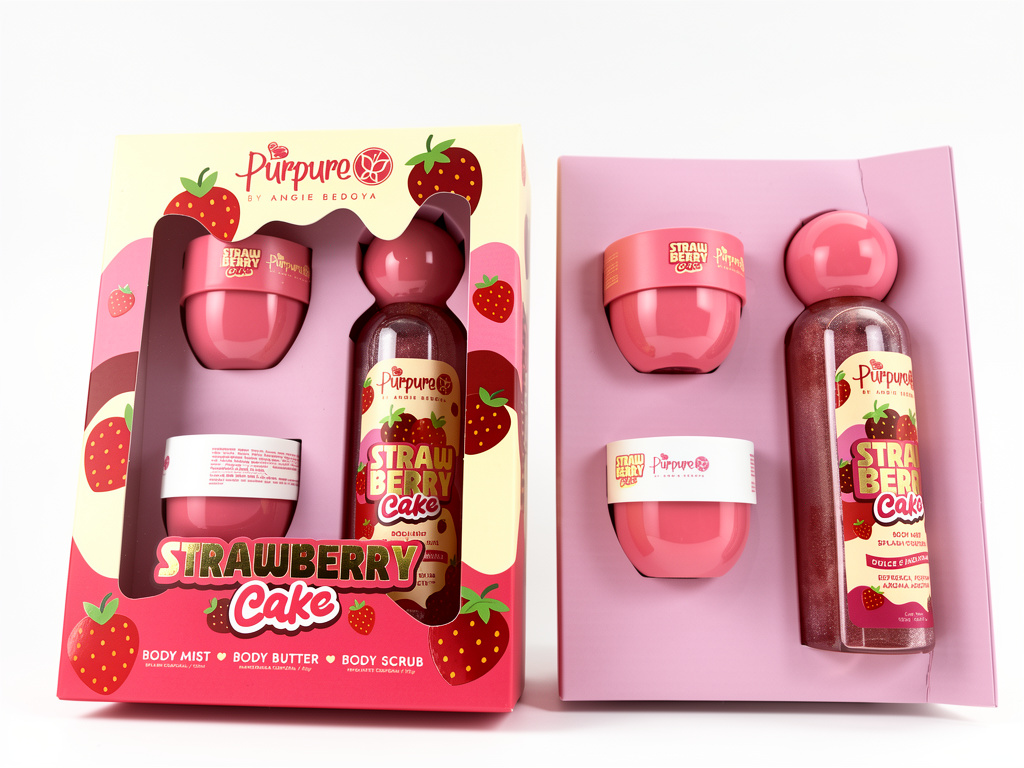 Púrpure Strawberry Cake set