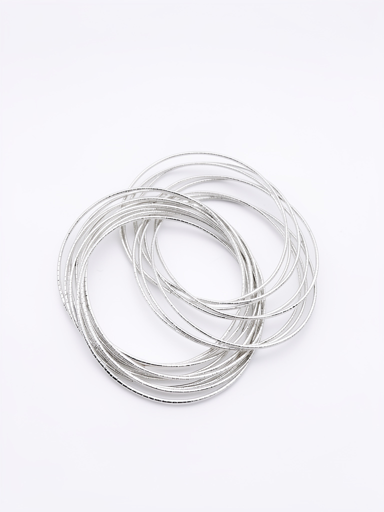 Conjunto Pulseiras Prata Brilhante